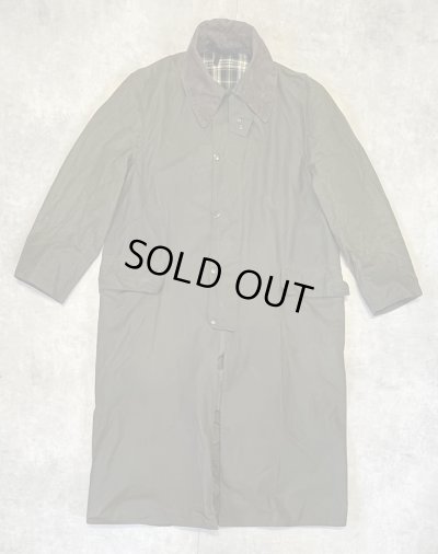 画像1: 80'S BARBOUR 2クレスト "BURGHLEY" 旧タグ オイルドコート オリーブ イングランド製 (VINTAGE)