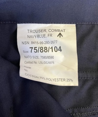 画像2: イギリス軍 ROYAL NAVY 斜めポケット カーゴパンツ ネイビー (DEADSTOCK)
