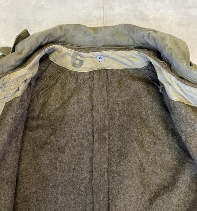 画像2: 50'S フランス軍 ウールライナー付き モーターサイクルコート オリーブ (VINTAGE)