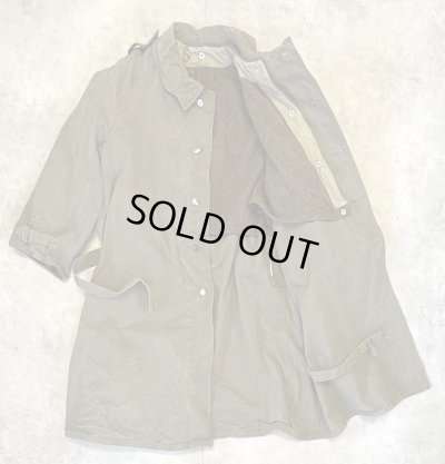 画像5: 50'S フランス軍 ウールライナー付き モーターサイクルコート オリーブ (VINTAGE)