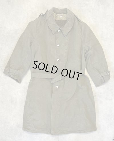 画像1: 50'S フランス軍 ウールライナー付き モーターサイクルコート オリーブ (VINTAGE)