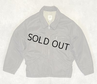 画像1: 00'S GAP 旧タグ 裏地キルティング ナイロン ドリズラージャケット ダークブラウン (VINTAGE)