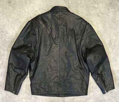 画像5: 00'S GAP 旧タグ 裏地キルティング レザー ライダースジャケット ブラック (VINTAGE)