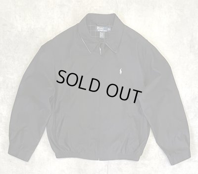 画像1: 90'S RALPH LAUREN チンスト付き ドリズラージャケット ブラック (VINTAGE)