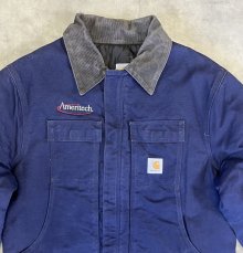 他の写真1: 80'S CARHARTT "TRADITIONAL COAT" 裏地キルティング ダックジャケット ネイビー USA製 (VINTAGE)