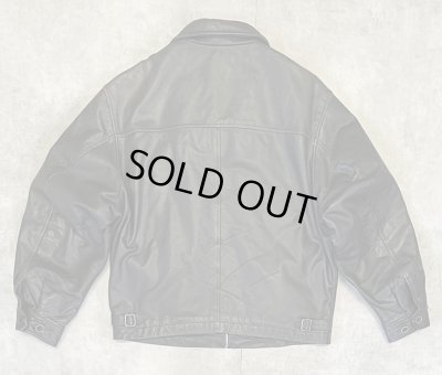 画像5: 00'S GAP 旧タグ 裏地キルティング レザー ドリズラージャケット ブラック (VINTAGE)