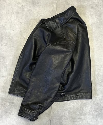 画像4: 00'S GAP 旧タグ 裏地キルティング レザー ドリズラージャケット ブラック (VINTAGE)
