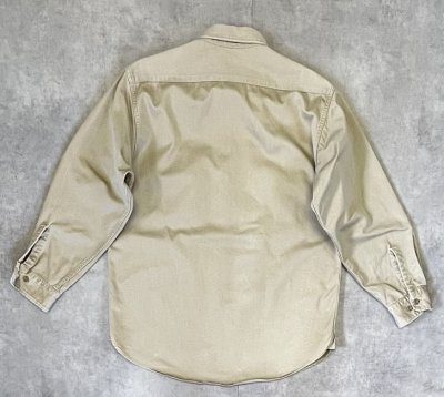 画像4: 50'S BIG MAC コットンツイル マチ付き 長袖 ワークシャツ ベージュ (VINTAGE)