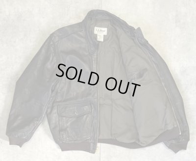 画像3: 90'S LL Bean "A-2" レザー フライトジャケット ダークブラウン USA製 (VINTAGE)