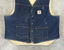 他の写真3: 80'S CARHARTT 裏地ボア デニムベスト インディゴ USA製 (VINTAGE)