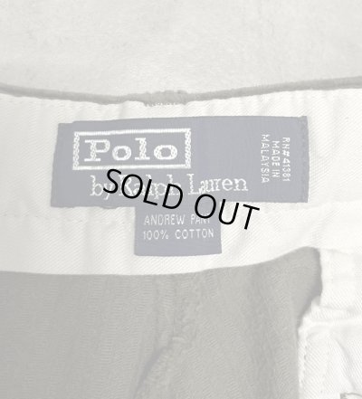 画像2: 90'S RALPH LAUREN "ANDREW PANT" ツープリーツ 太畝コーデュロイパンツ ダークオリーブ (VINTAGE)