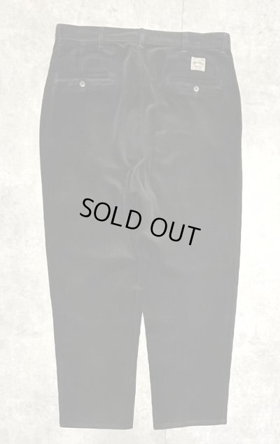 画像4: 90'S RALPH LAUREN "ボックスロゴ" ツープリーツ 太畝コーデュロイパンツ ブラック USA製 (VINTAGE)