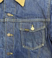 他の写真2: 70'S ROEBUCKS 裏地キルティング 耳付きデニムジャケット インディゴ (VINTAGE)