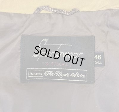 画像2: 70'S SEARS チンスト付き スタンドカラー ドリズラージャケット TALONジップ ライトブラウン (VINTAGE)