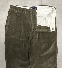 他の写真1: 90'S RALPH LAUREN "ANDREW PANT" ツープリーツ 太畝コーデュロイパンツ ダークオリーブ (VINTAGE)