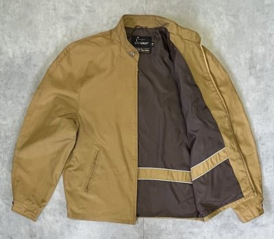 画像3: 70'S SEARS チンスト付き スタンドカラー ドリズラージャケット TALONジップ ライトブラウン (VINTAGE)