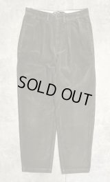 90'S RALPH LAUREN "ANDREW PANT" ツープリーツ 太畝コーデュロイパンツ ダークオリーブ (VINTAGE)