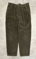 画像1: 90'S RALPH LAUREN "ANDREW PANT" ツープリーツ 太畝コーデュロイパンツ ダークオリーブ (VINTAGE) (1)