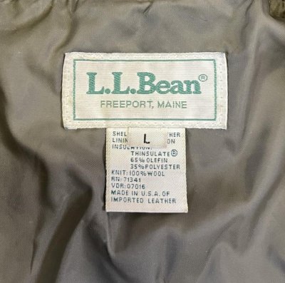 画像2: 90'S LL Bean "A-2" レザー フライトジャケット ダークブラウン USA製 (VINTAGE)