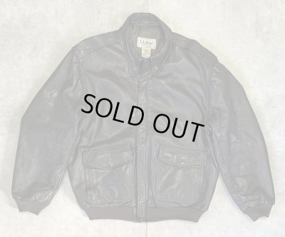 画像1: 90'S LL Bean "A-2" レザー フライトジャケット ダークブラウン USA製 (VINTAGE)