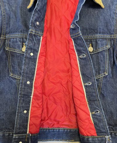 画像3: 70'S ROEBUCKS 裏地キルティング 耳付きデニムジャケット インディゴ (VINTAGE)