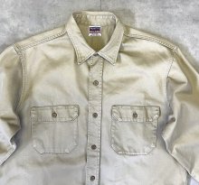 他の写真1: 50'S BIG MAC コットンツイル マチ付き 長袖 ワークシャツ ベージュ (VINTAGE)