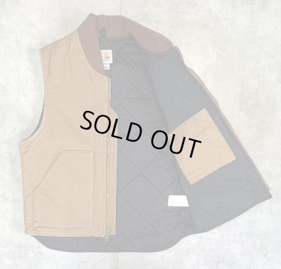 画像3: CARHARTT 裏地キルティング ダックベスト ブラウン メキシコ製 (DEADSTOCK)
