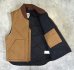 画像3: CARHARTT 裏地キルティング ダックベスト ブラウン メキシコ製 (DEADSTOCK) (3)