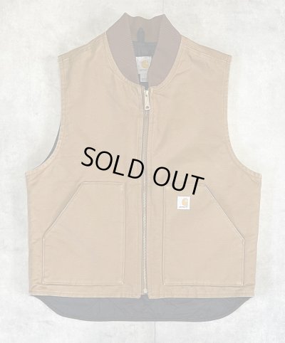 画像1: CARHARTT 裏地キルティング ダックベスト ブラウン メキシコ製 (DEADSTOCK)