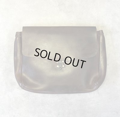 画像1: FERNAND LEATHER "HORIZONTAL LATCH CLUTCH BAG" レザー クラッチバッグ ブラウン USA製 (VINTAGE)