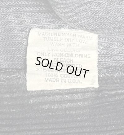 画像3: 90'S RALPH LAUREN "ボックスロゴ" ツープリーツ 太畝コーデュロイパンツ ブラック USA製 (VINTAGE)