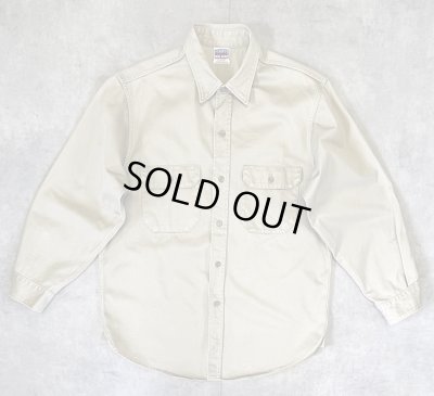 画像1: 50'S BIG MAC コットンツイル マチ付き 長袖 ワークシャツ ベージュ (VINTAGE)