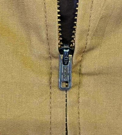 画像4: 70'S SEARS チンスト付き スタンドカラー ドリズラージャケット TALONジップ ライトブラウン (VINTAGE)