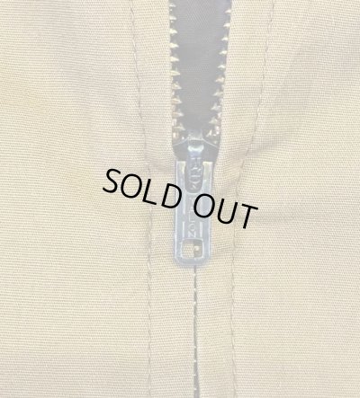 画像4: 70'S SEARS チンスト付き スタンドカラー ドリズラージャケット TALONジップ ライトブラウン (VINTAGE)