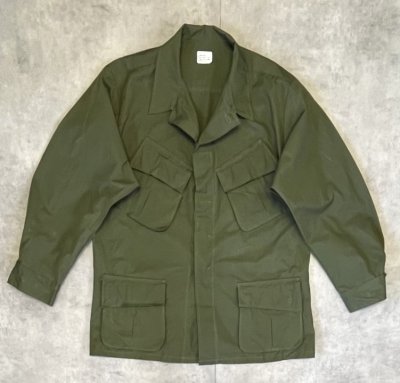 画像1: 60'S アメリカ軍 US ARMY "JUNGLE FATIGUE" リップストップ ファティーグジャケット L-SHORT (DEADSTOCK)