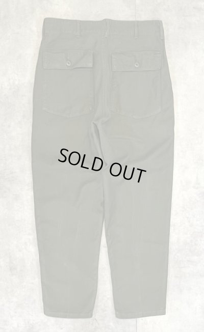 画像3: 70'S アメリカ軍 US ARMY "OG107" コットンサテン ベイカーパンツ ミリタリーグリーン (VINTAGE)