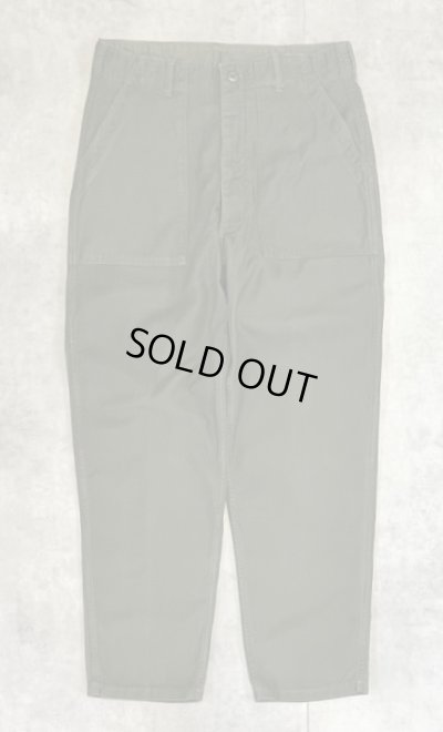 画像1: 70'S アメリカ軍 US ARMY "OG107" コットンサテン ベイカーパンツ ミリタリーグリーン (VINTAGE)