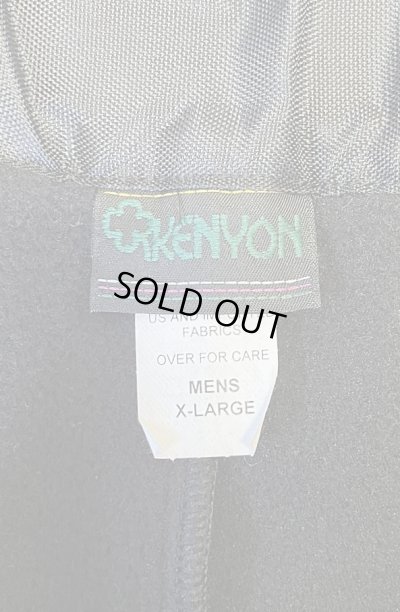 画像2: KENYON サイドジップ付き フリースxナイロン パンツ ブラック USA製 (VINTAGE)