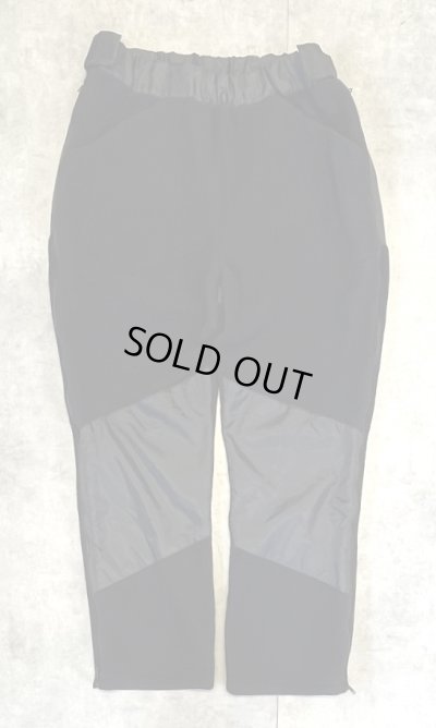 画像1: KENYON サイドジップ付き フリースxナイロン パンツ ブラック USA製 (VINTAGE)