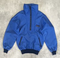 80'S PATAGONIA デカタグ ハーフジップ ナイロン アノラックジャケット ブルー (VINTAGE)