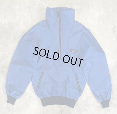 画像1: 80'S PATAGONIA デカタグ ハーフジップ ナイロン アノラックジャケット ブルー (VINTAGE)