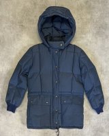 80'S EDDIE BAUER "KARAKORAM" 黒タグ フード付き ダウンジャケット ネイビー (VINTAGE)