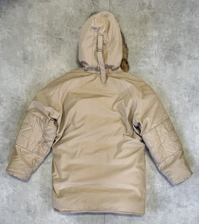 画像5: 80'S SCHOTT NYC コヨーテファー付きフード ダウンジャケット ベージュ USA製 (VINTAGE)