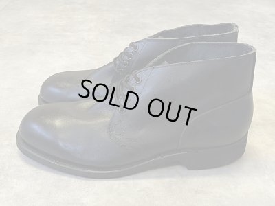 画像2: 80'S アメリカ軍 US NAVY "ADDISON SHOE CO製" スチールトゥ レザー チャッカブーツ ブラック (DEADSTOCK)