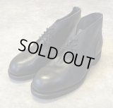80'S アメリカ軍 US NAVY "ADDISON SHOE CO製" スチールトゥ レザー チャッカブーツ ブラック (DEADSTOCK)