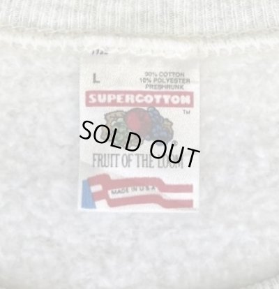 画像2: 90'S FRUIT OF THE LOOM クルーネック ヘビーウエイト スウェットシャツ アッシュグレー USA製 (VINTAGE)