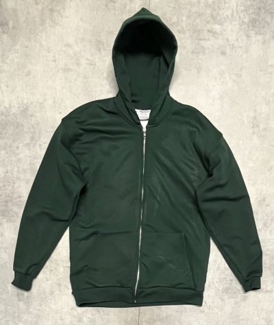 画像2: 90'S PLUMA 裏サーマル ダブルフェイス スウェットパーカー アルミジップ ダークグリーン (VINTAGE)