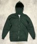画像2: 90'S PLUMA 裏サーマル ダブルフェイス スウェットパーカー アルミジップ ダークグリーン (VINTAGE) (2)