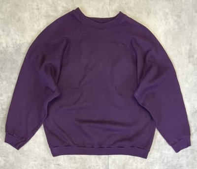 画像3: 90'S TULTEX ラグランスリーブ スウェットシャツ グレープ USA製 (VINTAGE)