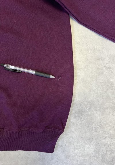 画像4: 80'S HANES ラグランスリーブ スウェットシャツ ダークワインレッド USA製 (VINTAGE)